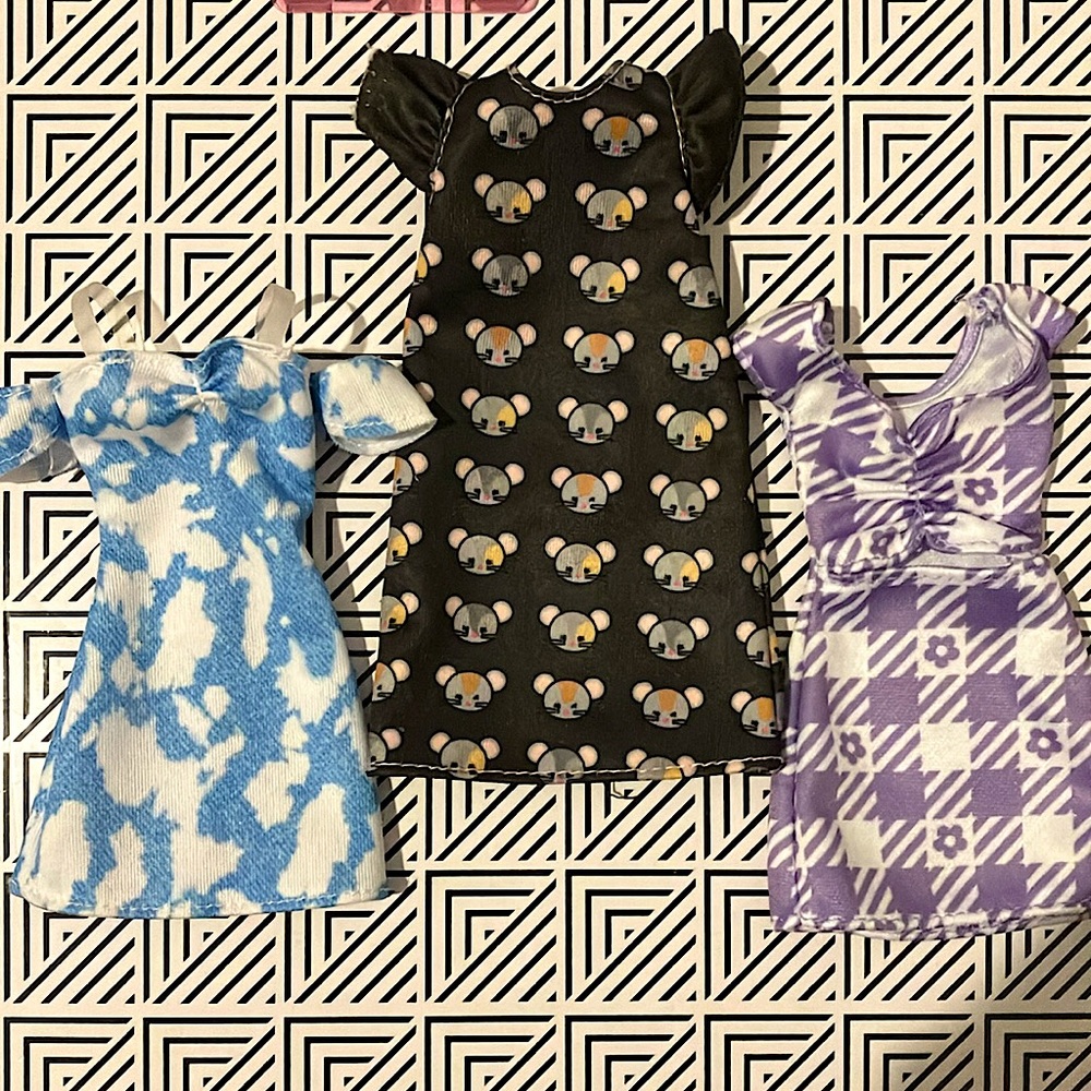 DOLL CLOTHES: THREE PIECE DRESS SET